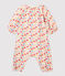 Babies' Floral Wool and Organic Cotton Jumpsuit MONTELIMAR beige/MULTICO white